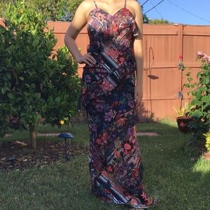 Foxiedox floral spaghetti straps long dress
